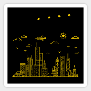 The Scene (Slateless) Chicago Skyline Magnet